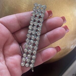 White gemstones brooch